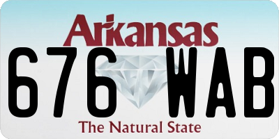 AR license plate 676WAB