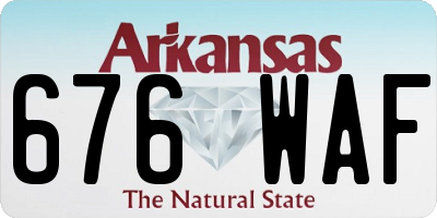 AR license plate 676WAF