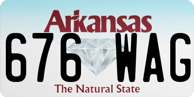 AR license plate 676WAG