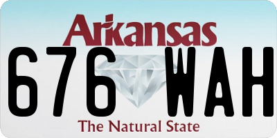 AR license plate 676WAH