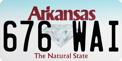 AR license plate 676WAI