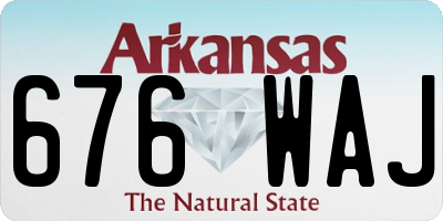 AR license plate 676WAJ
