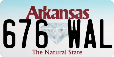 AR license plate 676WAL