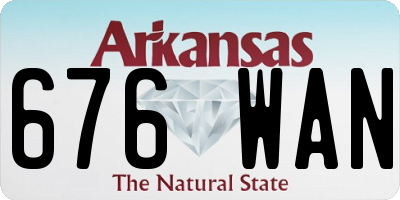 AR license plate 676WAN