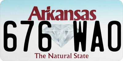AR license plate 676WAO