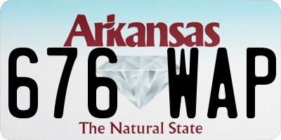 AR license plate 676WAP