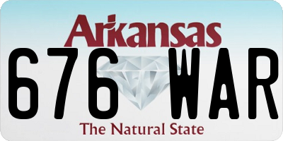 AR license plate 676WAR