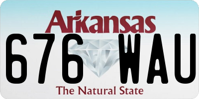 AR license plate 676WAU