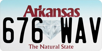 AR license plate 676WAV