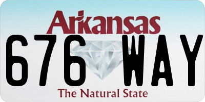 AR license plate 676WAY