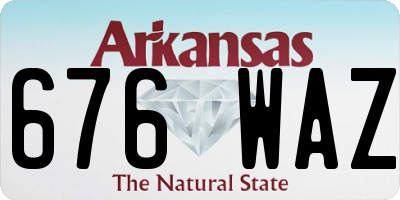 AR license plate 676WAZ