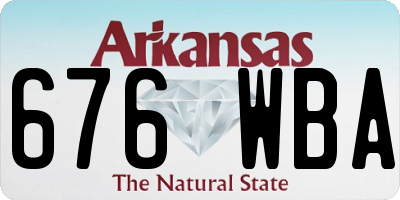 AR license plate 676WBA
