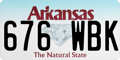 AR license plate 676WBK