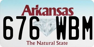 AR license plate 676WBM