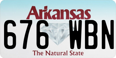 AR license plate 676WBN