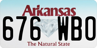 AR license plate 676WBO