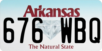 AR license plate 676WBQ