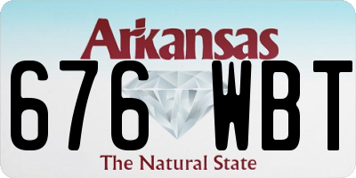 AR license plate 676WBT