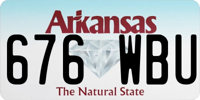 AR license plate 676WBU