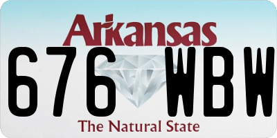 AR license plate 676WBW