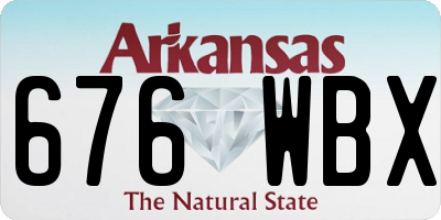 AR license plate 676WBX