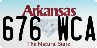 AR license plate 676WCA