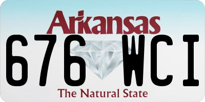 AR license plate 676WCI