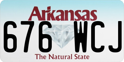 AR license plate 676WCJ