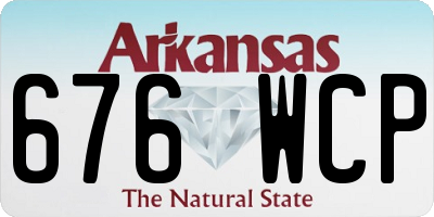 AR license plate 676WCP