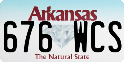 AR license plate 676WCS