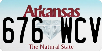 AR license plate 676WCV