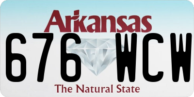 AR license plate 676WCW