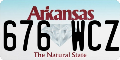AR license plate 676WCZ