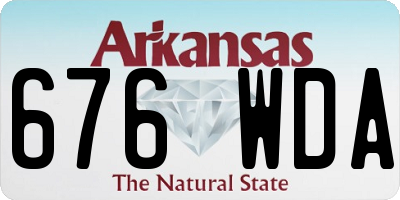 AR license plate 676WDA