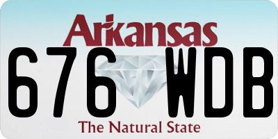 AR license plate 676WDB