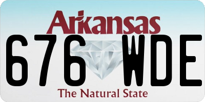 AR license plate 676WDE