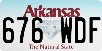 AR license plate 676WDF