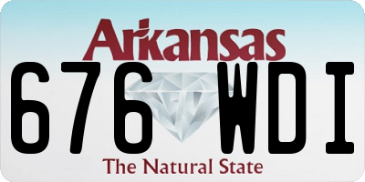 AR license plate 676WDI