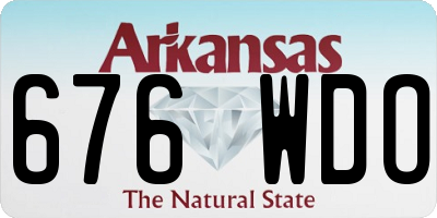 AR license plate 676WDO