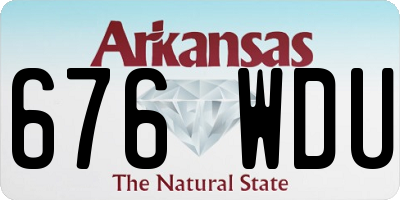 AR license plate 676WDU