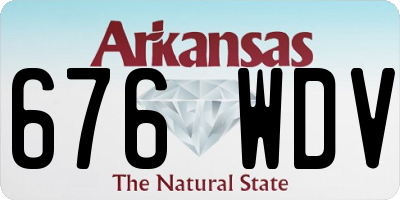 AR license plate 676WDV