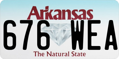 AR license plate 676WEA