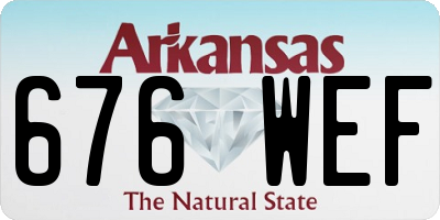 AR license plate 676WEF
