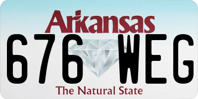 AR license plate 676WEG