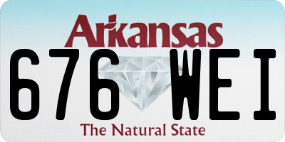 AR license plate 676WEI