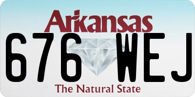 AR license plate 676WEJ