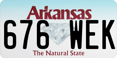 AR license plate 676WEK