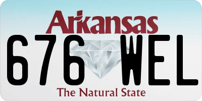 AR license plate 676WEL