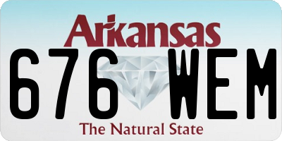 AR license plate 676WEM