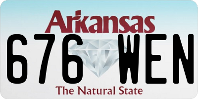 AR license plate 676WEN